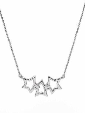 TIFFANY & Co. Triple Star Vintage Necklace Pendant, SV925 Silver Women's